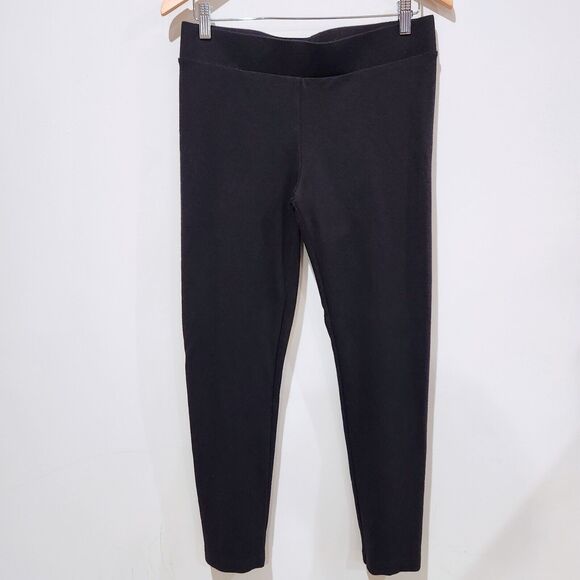Cabi Black Soft Knit Ankle Zip Back Leggings Size Medium Stretch Corpcore Work - Picture 1 of 11